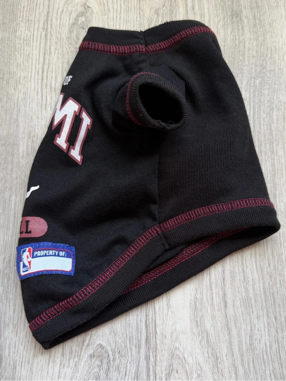 NBA - Miami Heat - Black, White & Red Basketball - Pet/SM Dog T-Shirt - size XS